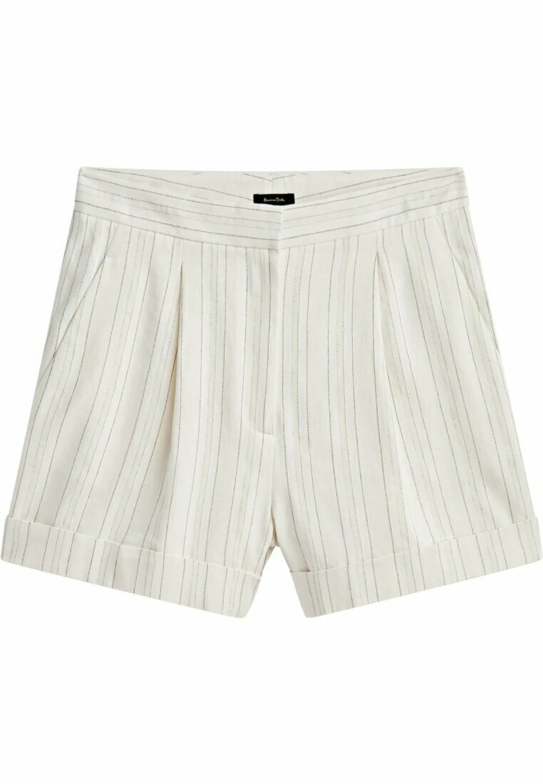 Massimo Dutti Striped Bermuda With Darts And Turn-Up Hems - Shorts - Sand 7 Massimo Dutti Striped Bermuda With Darts And Turn-Up Hems - Shorts - Sand - Image 5