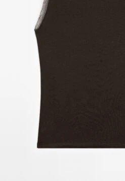 Massimo Dutti SLEEVELESS WITH DOUBLE PIPING - Basic T-shirt - Mottled Dark Brown -Massimo Dutti Shop c1db60c088bf4acd84a6dc3a16a902a9
