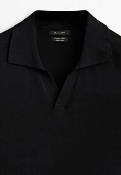 Massimo Dutti Contrast Short Sleeve - Polo Shirt - Black -Massimo Dutti Shop c1e12005fc6b4b7ba54ba02cf0da0936