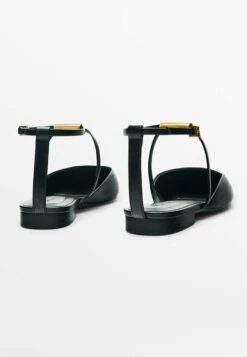 Massimo Dutti Flats With Piece- Ankle Strap Ballet Pumps - Black 10 Massimo Dutti Flats With Piece- Ankle Strap Ballet Pumps - Black -Massimo Dutti Shop c1e49969baf742b7a9d4cea683badafe