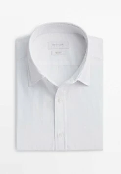 Massimo Dutti Seersucker Textured - Formal Shirt - White -Massimo Dutti Shop c1faea4b796f447b9caf87cf5a09fe1a