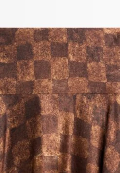 Massimo Dutti CHEQUERED PRINT MIDI - Maxi Skirt - Gold-coloured -Massimo Dutti Shop c233f12aca1e439da040985a30e997d9