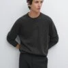 Massimo Dutti CREW NECK LONG SLEEVE - Jumper - Dark Grey -Massimo Dutti Shop c23c15d2559c4a8b965d852989580f93