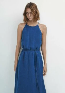 Massimo Dutti Waffle-Texture Halter- Day Dress - Blue 13 Massimo Dutti Waffle-Texture Halter- Day Dress - Blue -Massimo Dutti Shop c23cd39a3252494abffe8ff6896aad21