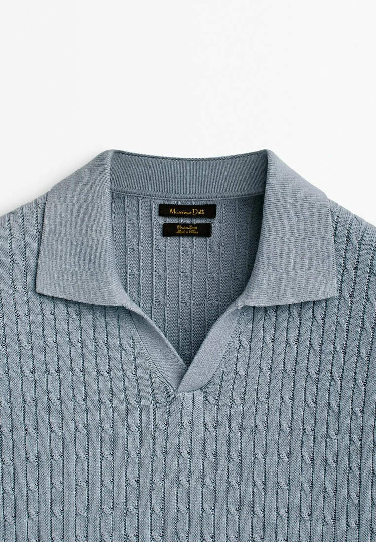 Massimo Dutti Polo Shirt - Blue 9 Massimo Dutti Polo Shirt - Blue - Image 7