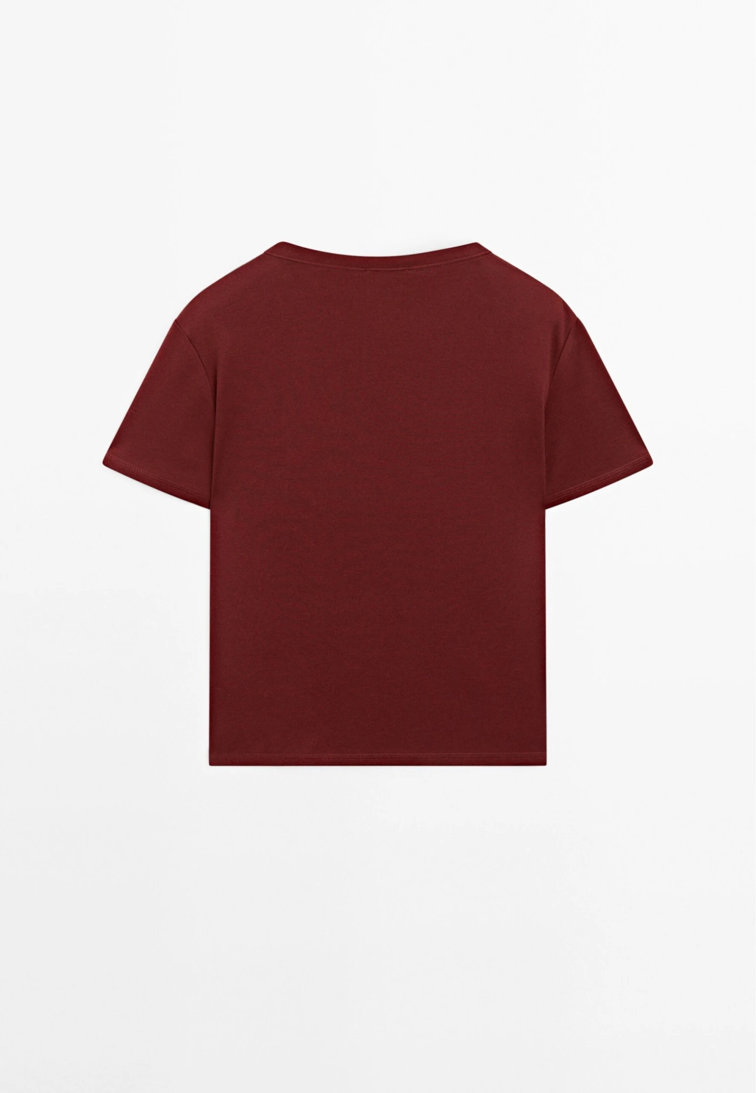 Massimo Dutti REGULAR FIT WITH COLLAR DETAIL - Basic T-shirt - Red 8 Massimo Dutti REGULAR FIT WITH COLLAR DETAIL - Basic T-shirt - Red - Image 6