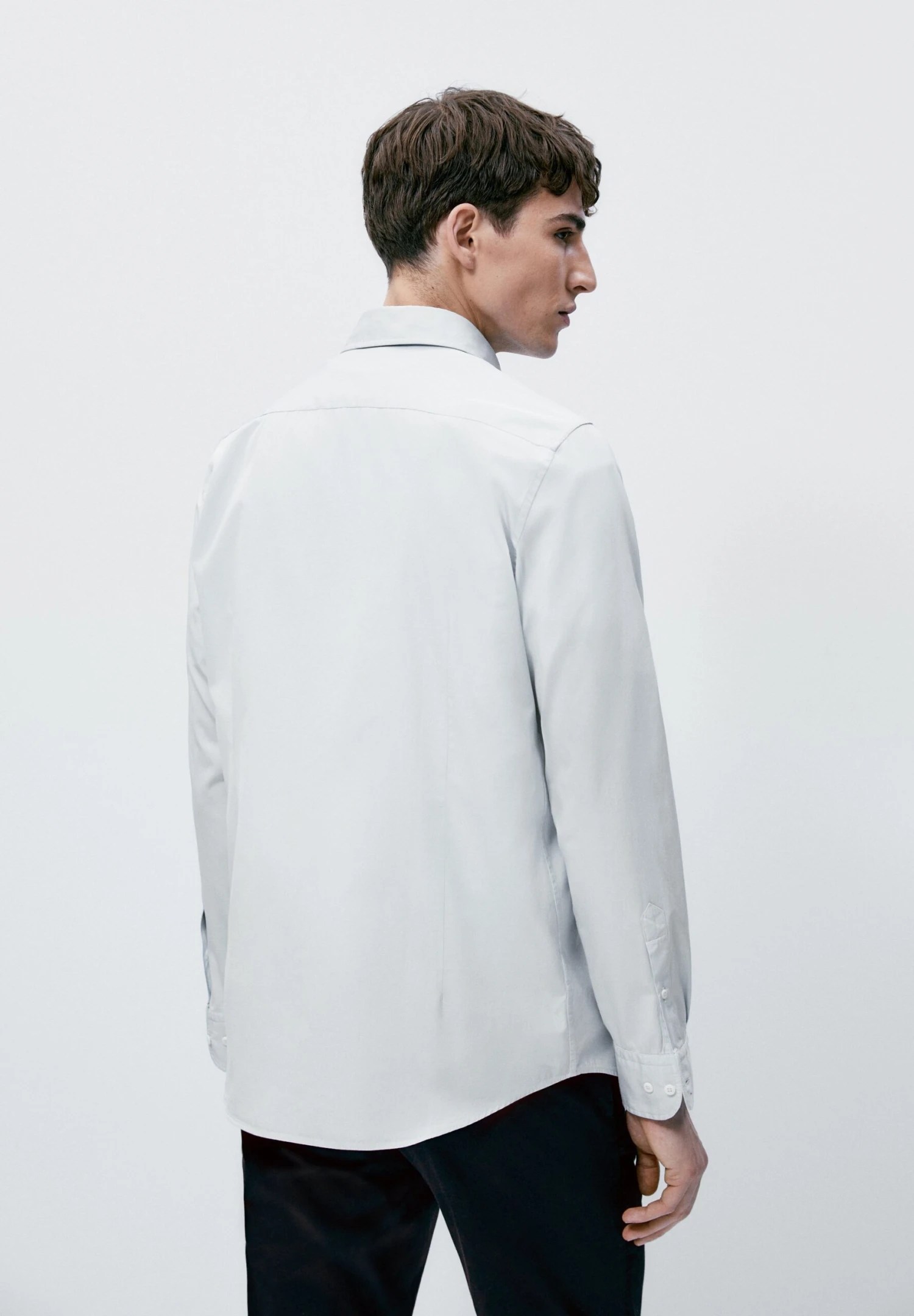 Massimo Dutti Slim Fit - Shirt - Blue/Grey 5 Massimo Dutti Slim Fit - Shirt - Blue/Grey - Image 3