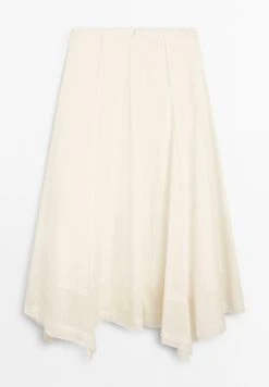 Massimo Dutti MIDI WITH SEAM DETAILS - A-line Skirt - Beige -Massimo Dutti Shop c2a789c6f5d840f695bfdc01a9b630c8