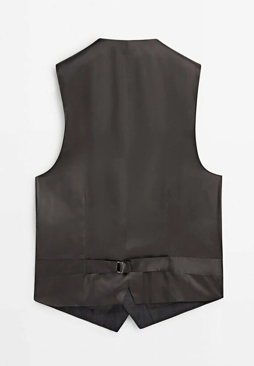 Massimo Dutti Check Super - Waistcoat - Grey 8 Massimo Dutti Check Super - Waistcoat - Grey - Image 6