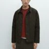 Massimo Dutti LIGH PADDING WITH CORDUROY COLLAR - Light Jacket - Dark Brown -Massimo Dutti Shop c2dbefe099044afd8ab1cb6c6f80ec6a