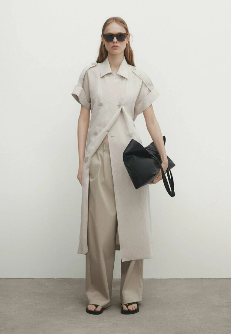 Massimo Dutti Trench Coat With Belt - Shirt Dress 4 Massimo Dutti Trench Coat With Belt - Shirt Dress - Image 2