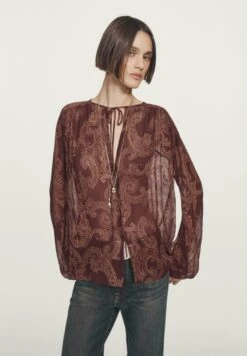 Massimo Dutti FLOWING PRINT - Blouse - Bordeaux -Massimo Dutti Shop c34bc1095a654596a00fb9ad984a5421