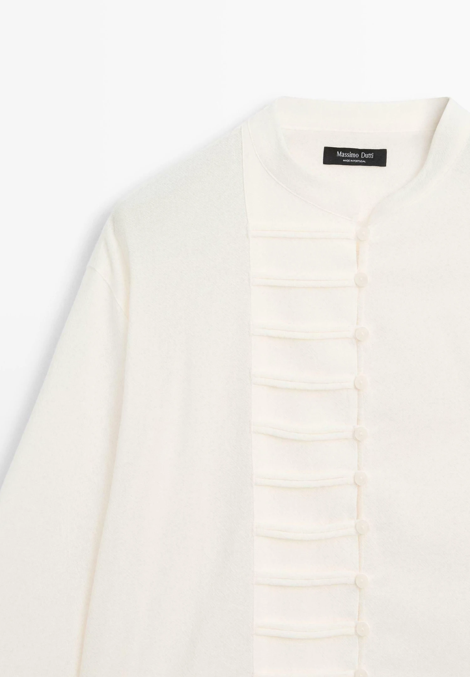 Massimo Dutti ROUND-NECK WITH BUTTON DETAILS - Button-down Blouse - Beige 11 Massimo Dutti ROUND-NECK WITH BUTTON DETAILS - Button-down Blouse - Beige - Image 9