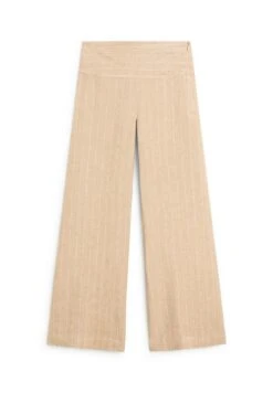 Massimo Dutti HIGH-WAIST WIDE-LEG - Trousers - Beige -Massimo Dutti Shop c369675a6d3243239733c10cd14ceaeb