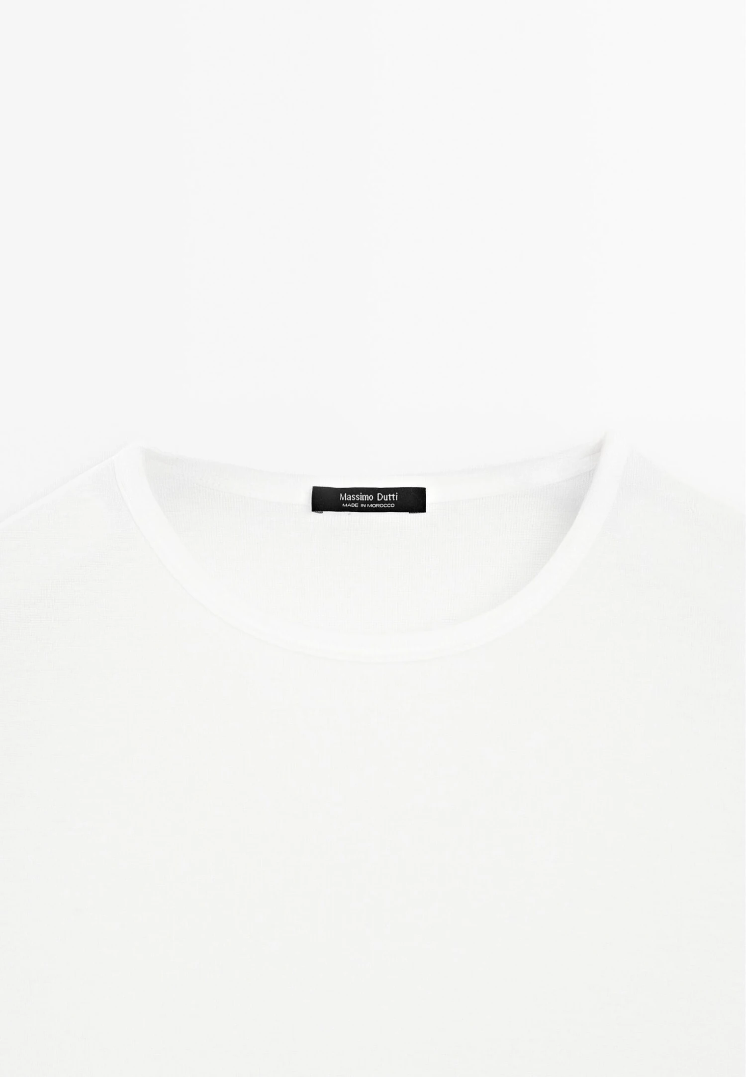 Massimo Dutti SHORT SLEEVE WITH ROUND NECK - Basic T-shirt - White 12 Massimo Dutti SHORT SLEEVE WITH ROUND NECK - Basic T-shirt - White - Image 10