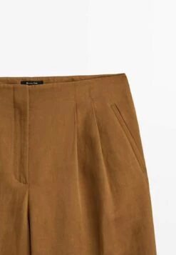 Massimo Dutti Straight With Double Dart Detail - Trousers - Camel -Massimo Dutti Shop c395c6c8b0b5441a813c2f931abb0649