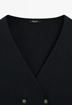 Massimo Dutti SHORT SLEEVE V-NECK WITH BUTTONS - Cardigan - Dark Blue -Massimo Dutti Shop c3a3f7cd88224ac1ad9cea0c26d074be