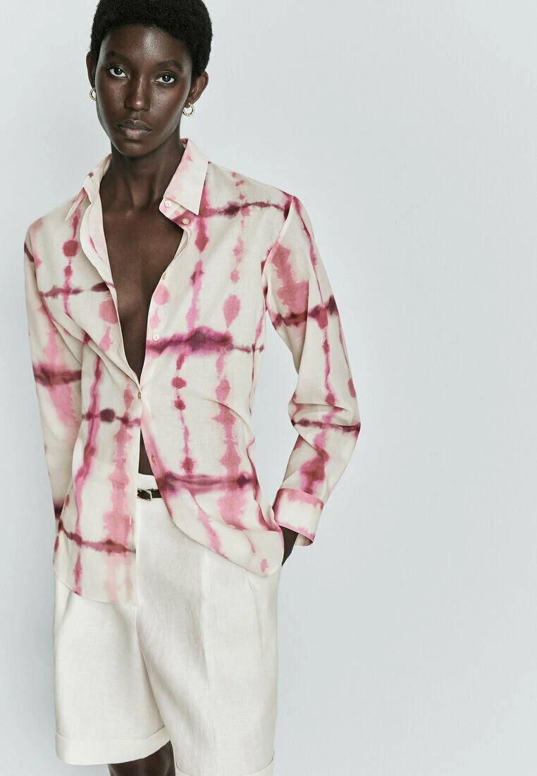 Massimo Dutti Tie-Dye - Button-Down Blouse - Pink 3 Massimo Dutti Tie-Dye - Button-Down Blouse - Pink