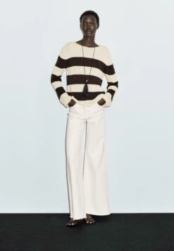 Massimo Dutti STRIPED LONG SLEEVE - Jumper - Beige -Massimo Dutti Shop c3d1a5df55364e7e8632c0a66e6d3ca0