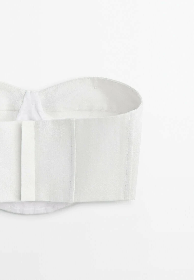 Massimo Dutti Studio Bustier- Top - White 8 Massimo Dutti Studio Bustier- Top - White - Image 6