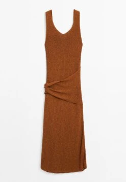Massimo Dutti LONG CROSSOVER - Shift Dress - Mottled Orange -Massimo Dutti Shop c40dc3c34f2a4ec38a783d436e7996cd