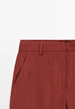 Massimo Dutti FLOWING MID-WAIST - Trousers - Red -Massimo Dutti Shop c431cde8a85b4046a2d88190e9cbb6e5