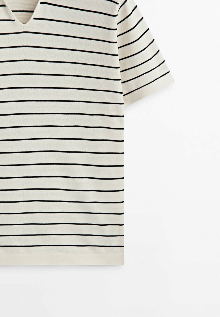 Massimo Dutti Striped Short Sleeve - Polo Shirt - Light Yellow 11 Massimo Dutti Striped Short Sleeve - Polo Shirt - Light Yellow - Image 9