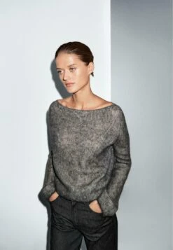 Massimo Dutti SHORT SWEATER - Jumper - Dark Grey -Massimo Dutti Shop c4771f8b232b48f689ff28ffecd1cfc7