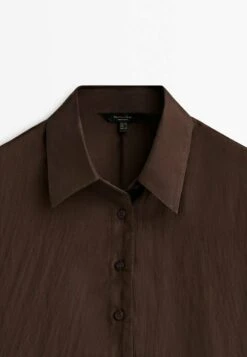 Massimo Dutti Habotai- Button-Down Blouse - Mottled Brown 22 Massimo Dutti Habotai- Button-Down Blouse - Mottled Brown -Massimo Dutti Shop c491ee2803d948aba97e6561bc96e168