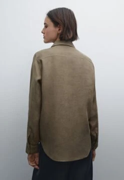 Massimo Dutti LIGHTWEIGHT FLOWING - Button-down Blouse - KHAKI -Massimo Dutti Shop c4e8cd1c308647bfae75cee7e5e42dbe