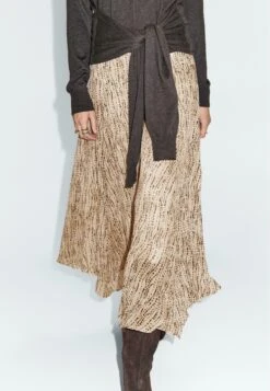 Massimo Dutti Maxi Skirt - Beige
