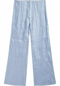 Massimo Dutti Studio-Wide-Leg Organza With A Creas - Trousers - Light Blue