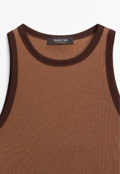 Massimo Dutti HALTER NECK WITH CONTRAST DETAIL - Top - Brown 20 Massimo Dutti HALTER NECK WITH CONTRAST DETAIL - Top - Brown -Massimo Dutti Shop c4fb304f1c104fdb8704de8dc3a2a307