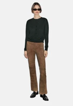 Massimo Dutti BUTTONED WITH CREW NECK - Cardigan - Black