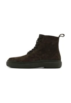 Massimo Dutti SPLIT - Lace-up Ankle Boots - Dark Brown