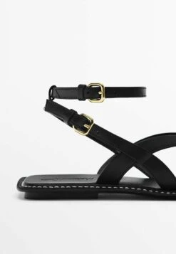 Massimo Dutti With Stitched - T-Bar Sandals -Massimo Dutti Shop c524242c4eea416daf5cc427423b586c