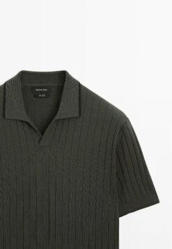 Massimo Dutti RIBBED - Polo Shirt - Khaki -Massimo Dutti Shop c5639226a1804a0aac3e98ae51308b19