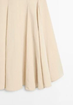 Massimo Dutti FLOUNCE MIDI - Pleated Skirt - BEIGE -Massimo Dutti Shop c58c85228d0346788c1545efe4eb12a8