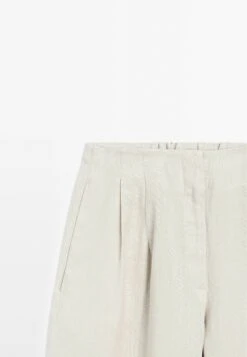Massimo Dutti MID-WAIST WITH DOUBLE DARTS - Trousers - BEIGE -Massimo Dutti Shop c5ca87c8868f4b5c9480f7927e2fe81c