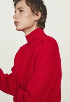 Massimo Dutti HIGH NECK WITH SHOULDER DETAIL - Jumper - Red -Massimo Dutti Shop c5cf35df301248b9968dcd030c718074