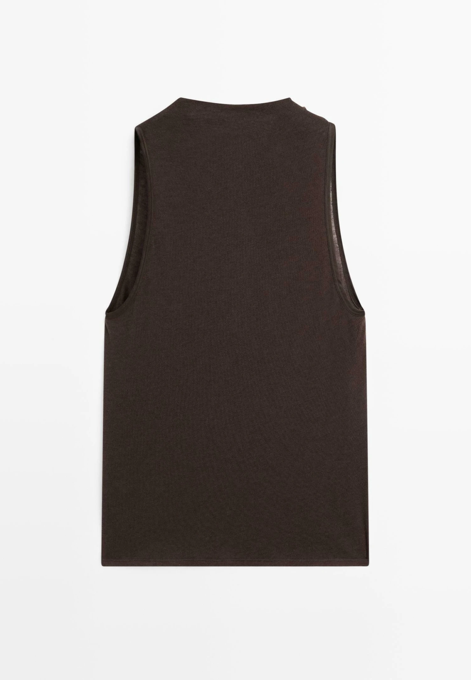 Massimo Dutti SLEEVELESS WITH DRAPED NECKLINE - Top - Mottled Dark Brown 8 Massimo Dutti SLEEVELESS WITH DRAPED NECKLINE - Top - Mottled Dark Brown - Image 6