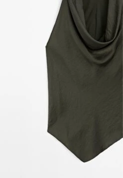 Massimo Dutti DRAPED HALTER TOP - Top - Mottled Dark Green -Massimo Dutti Shop c5fb436afbb347b38eb3e08a54e60be5