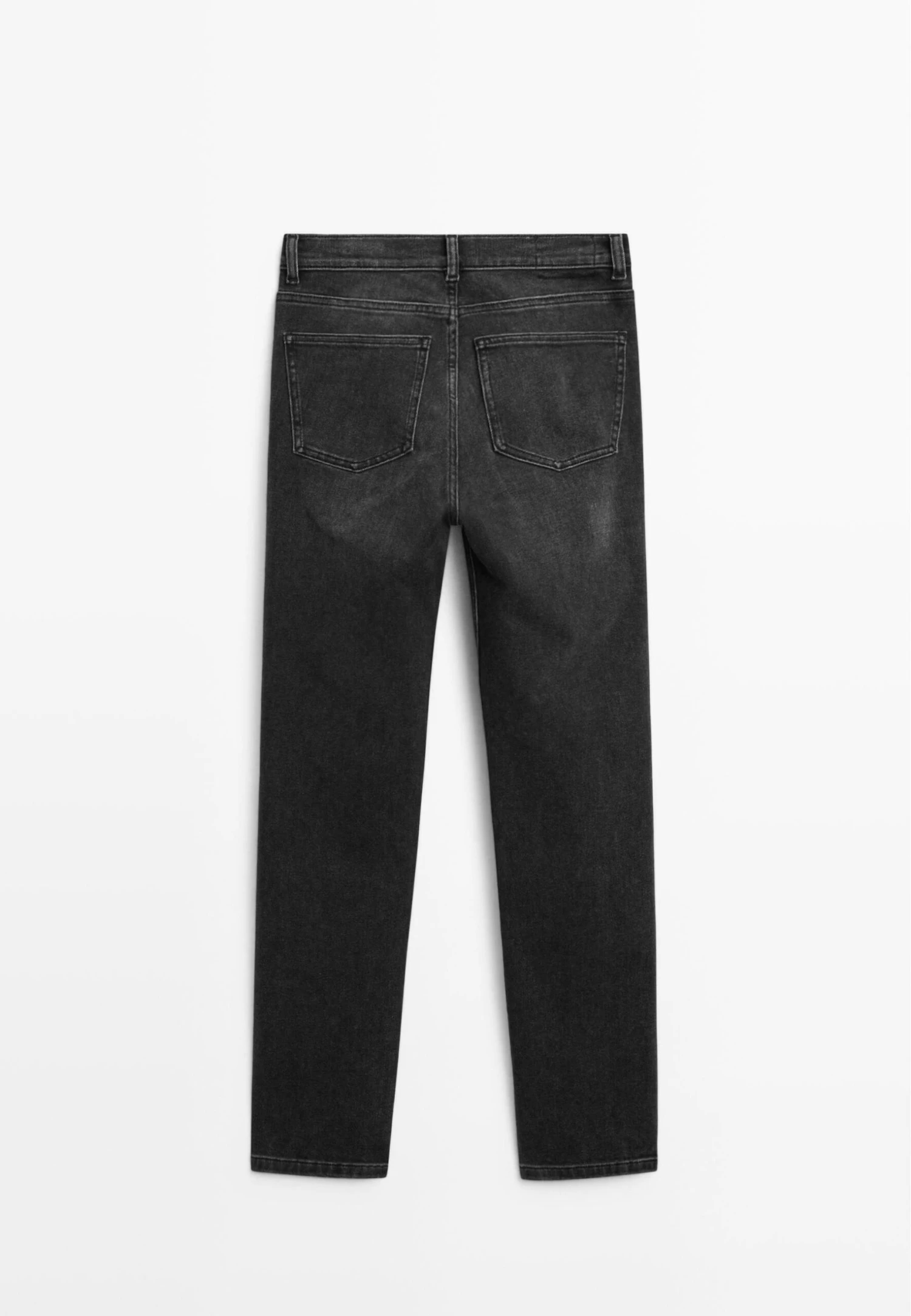 Massimo Dutti MID-RISE STRAIGHT-LEG - Straight Leg Jeans - Black 9 Massimo Dutti MID-RISE STRAIGHT-LEG - Straight Leg Jeans - Black - Image 7