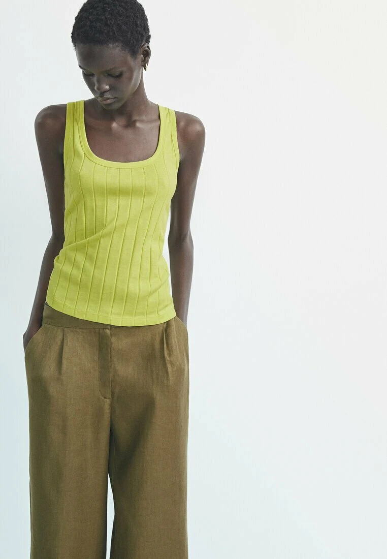 Massimo Dutti Strappy- Top - Neon Yellow 3 Massimo Dutti Strappy- Top - Neon Yellow