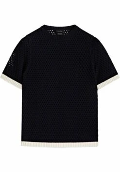 Massimo Dutti Contrast Short Sleeve Open - Jumper - Blue Denim 14 Massimo Dutti Contrast Short Sleeve Open - Jumper - Blue Denim -Massimo Dutti Shop c6b8be849a624cb5852cc5286d2e2128