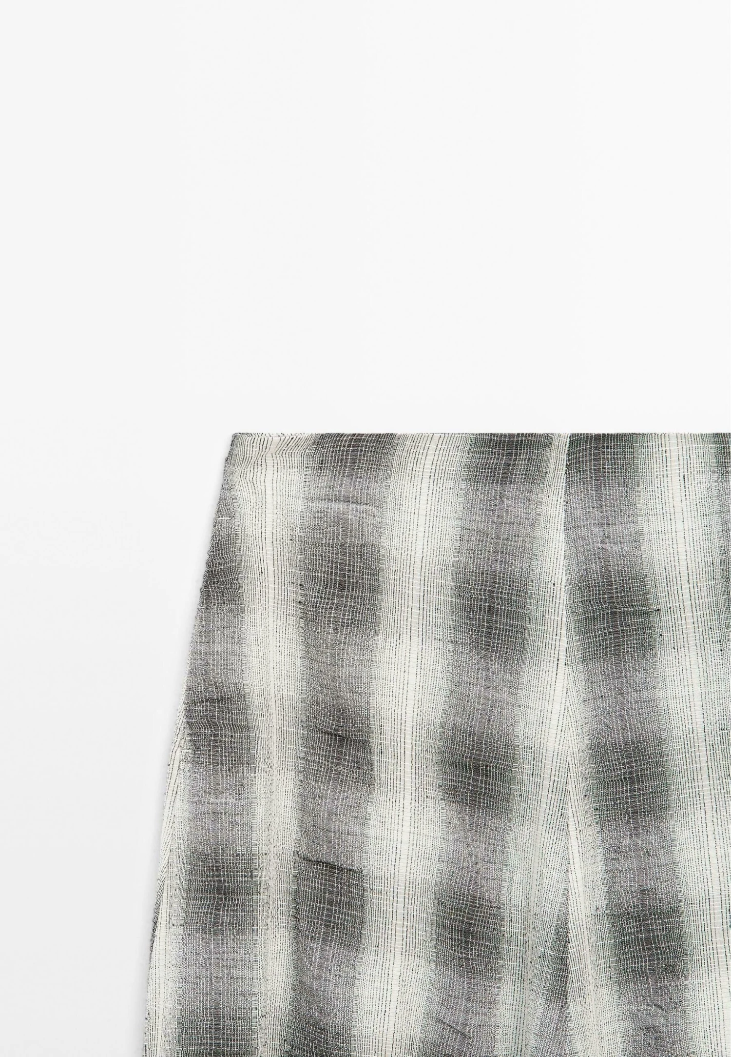Massimo Dutti LONG FLARED CHECK - Maxi Skirt - Grey 9 Massimo Dutti LONG FLARED CHECK - Maxi Skirt - Grey - Image 7