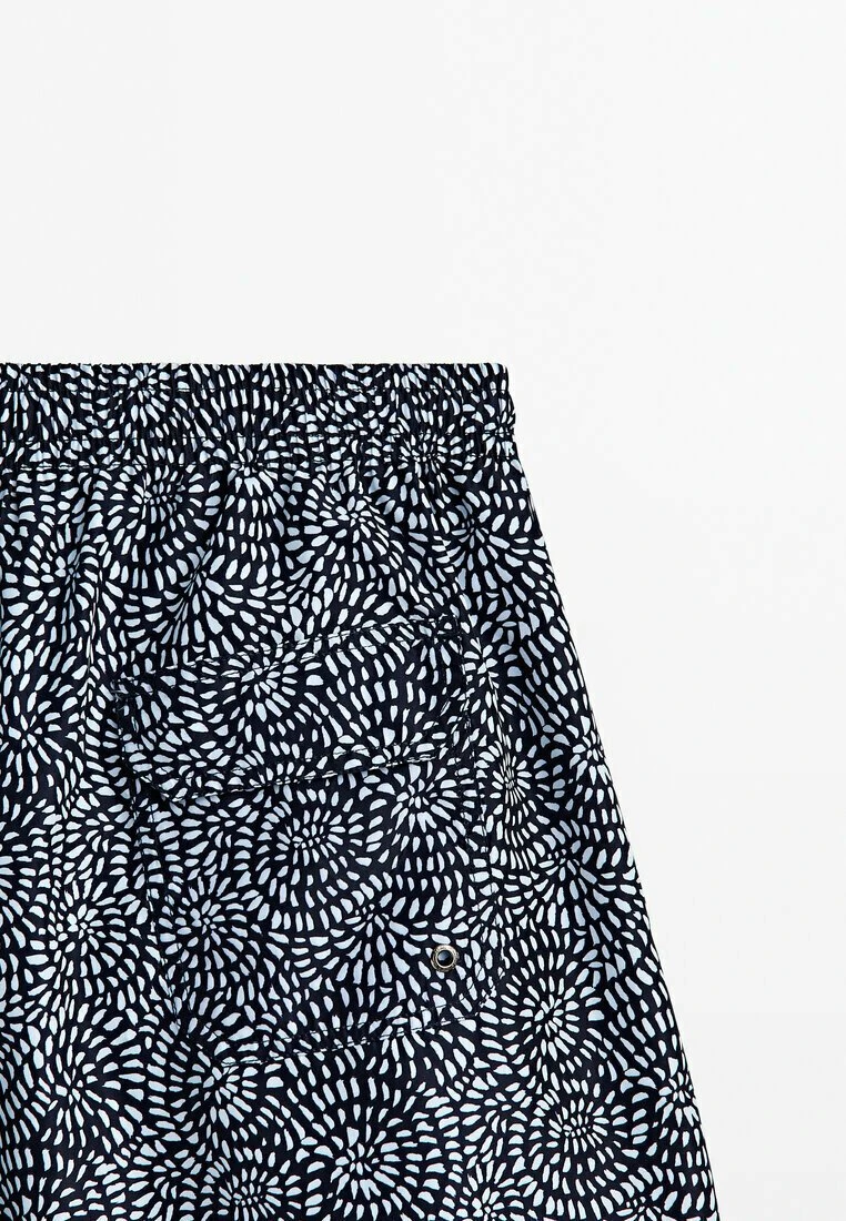 Massimo Dutti Spiral Print - Swimming Shorts - Dark Blue 9 Massimo Dutti Spiral Print - Swimming Shorts - Dark Blue - Image 7