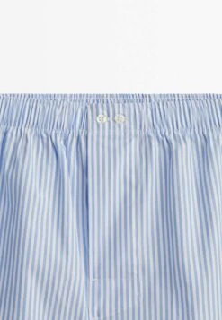 Massimo Dutti Striped Poplin- Boxer Shorts - Light Blue -Massimo Dutti Shop c70c4fcbf3414938953463cd449946c7