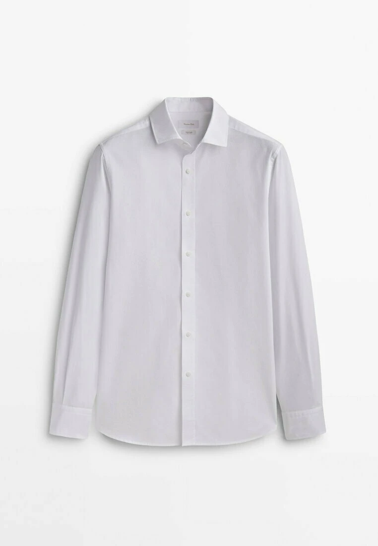 Massimo Dutti Textured- Formal Shirt - White 11 Massimo Dutti Textured- Formal Shirt - White - Image 9