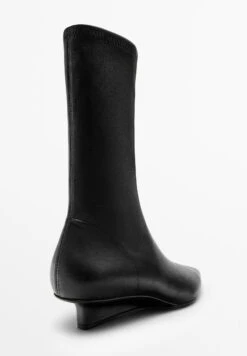 Massimo Dutti STRETCH - Wedge Ankle Boots - Black -Massimo Dutti Shop c7452af3039541819df59d57c95b14ba